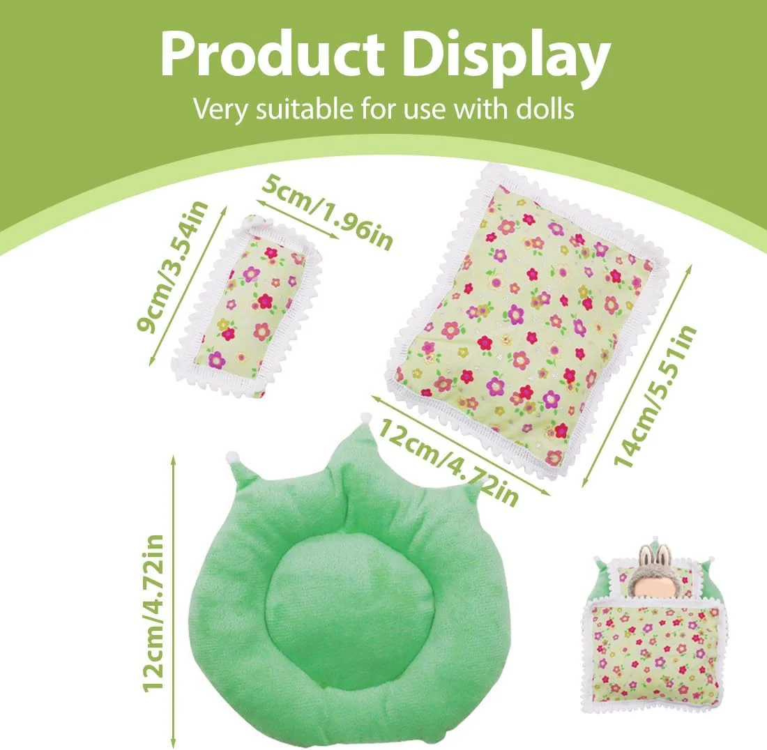 EIHI ست 3 تکه بالش، تشک، پتو عروسکی، لوازم جانبی عروسک، رختخواب عروسک، اسباب بازی های مخمل خواب دار شامل نمی شود EIHI ست 3 تکه بالش، تشک، پتو عروسکی، لوازم جانبی عروسک، رختخواب عروسک، اسباب بازی های مخمل خواب دار شامل نمی شود