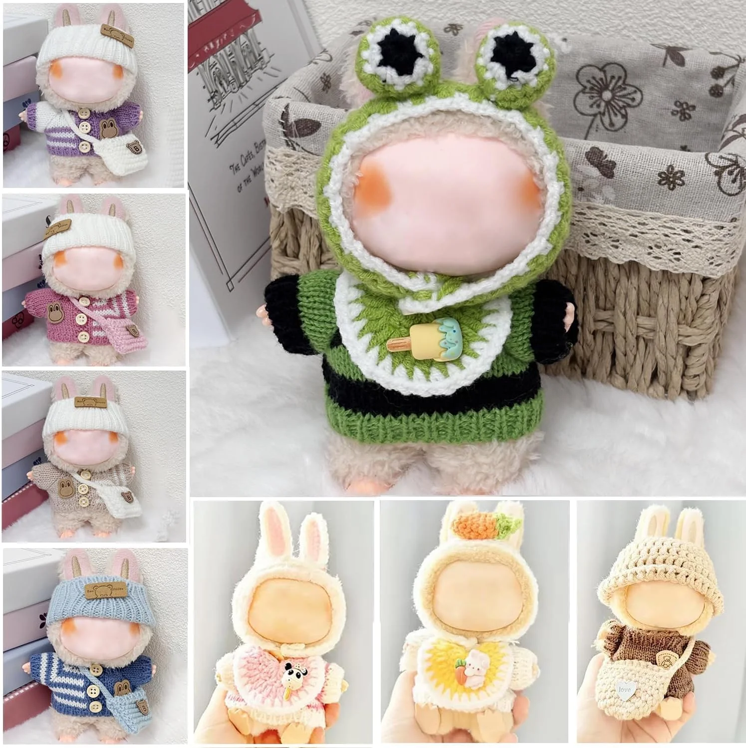 ست لباس و لوازم جانبی 3 تکه برای عروسک های 6.7 اینچی لابوبو، شامل لباس با طرح قورباغه، لباس های دوست داشتنی برای کلکسیونرهای لابوبو (عروسک شامل نمی شود) ست لباس و لوازم جانبی 3 تکه برای عروسک های 6.7 اینچی لابوبو، شامل لباس با طرح قورباغه، لباس های دوست داشتنی برای کلکسیونرهای لابوبو (عروسک شامل نمی شود)