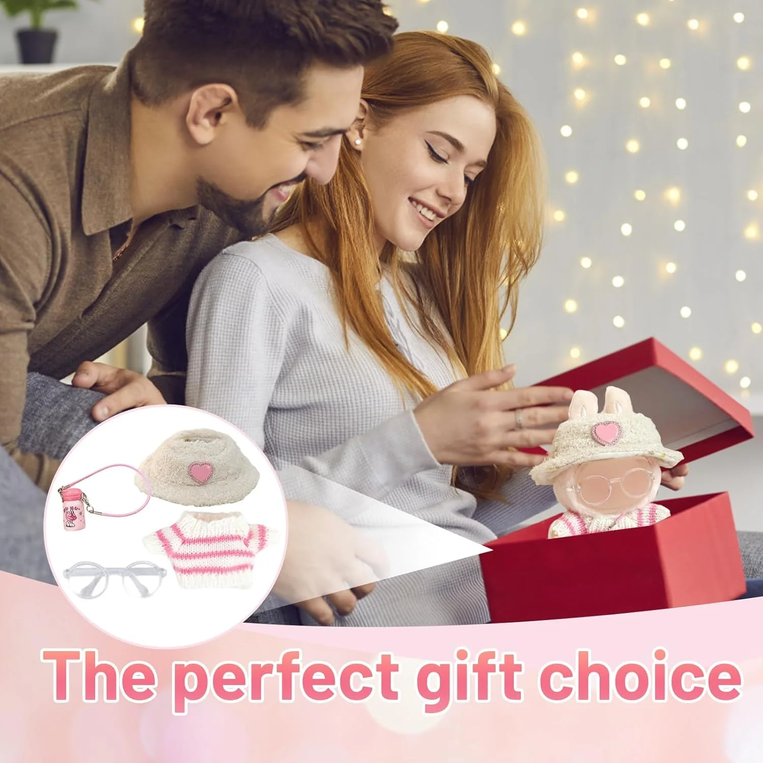 ست 4 تکه لباس و لوازم جانبی شیک و غیررسمی عروسک برای عروسک های پولیشی 17 سانتی متری، شامل ژاکت صورتی، کلاه آفتابی، کیف بطری، عینک و کفش، هدیه تولد برای پسران و دختران ست 4 تکه لباس و لوازم جانبی شیک و غیررسمی عروسک برای عروسک های پولیشی 17 سانتی متری، شامل ژاکت صورتی، کلاه آفتابی، کیف بطری، عینک و کفش، هدیه تولد برای پسران و دختران