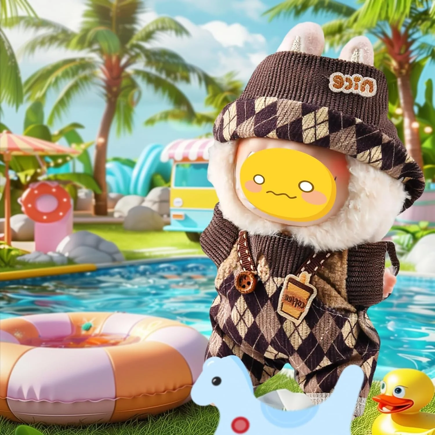 لباس پیشبندی چهارخانه برای عروسک های لابوبو نسل 1/2/3، لوازم جانبی سفر بهاری/تابستانی شامل شلوار پیشبندی و کلاه، پوشاندن آسان، انتخاب عالی برای هدیه به علاقه مندان به عروسک (عروسک شامل نمی شود) لباس پیشبندی چهارخانه برای عروسک های لابوبو نسل 1/2/3، لوازم جانبی سفر بهاری/تابستانی شامل شلوار پیشبندی و کلاه، پوشاندن آسان، انتخاب عالی برای هدیه به علاقه مندان به عروسک (عروسک شامل نمی شود)