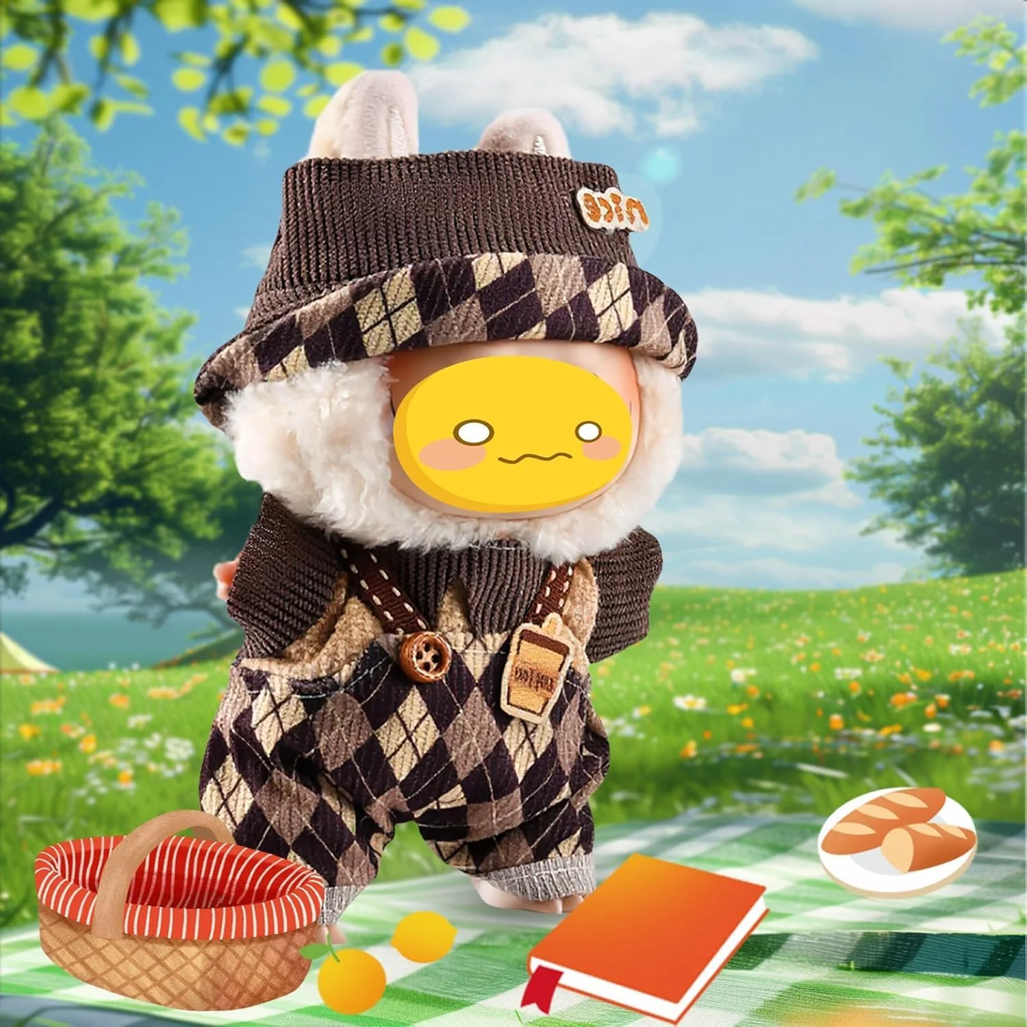 لباس پیشبندی چهارخانه برای عروسک های لابوبو نسل 1/2/3، لوازم جانبی سفر بهاری/تابستانی شامل شلوار پیشبندی و کلاه، پوشاندن آسان، انتخاب عالی برای هدیه به علاقه مندان به عروسک (عروسک شامل نمی شود) لباس پیشبندی چهارخانه برای عروسک های لابوبو نسل 1/2/3، لوازم جانبی سفر بهاری/تابستانی شامل شلوار پیشبندی و کلاه، پوشاندن آسان، انتخاب عالی برای هدیه به علاقه مندان به عروسک (عروسک شامل نمی شود)