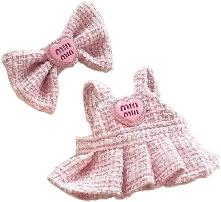 ست لباس و پوشاک عروسک 17 سانتی متری - لباس های مد روز با لوازم جانبی، لباس های شیک و لوکس عروسک و بسته استایل، فقط لباس (صورتی) ست لباس و پوشاک عروسک 17 سانتی متری - لباس های مد روز با لوازم جانبی، لباس های شیک و لوکس عروسک و بسته استایل، فقط لباس (صورتی)