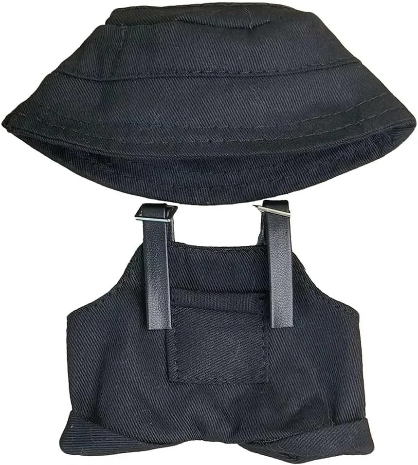 لباس عروسکی Fiorky، سبک منحصر به فرد، لباس های زیبا، لوازم جانبی پارچه ای (مشکی)