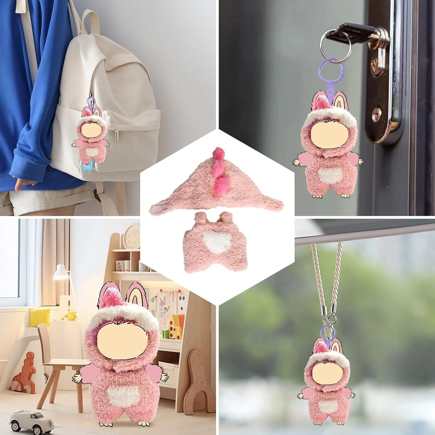 لباس عروسک 17 سانتی متری، ست لباس، لوازم جانبی جاکلیدی عروسک، لباس سرهمی طرح حیوانات (بدون عروسک) لباس عروسک 17 سانتی متری، ست لباس، لوازم جانبی جاکلیدی عروسک، لباس سرهمی طرح حیوانات (بدون عروسک)