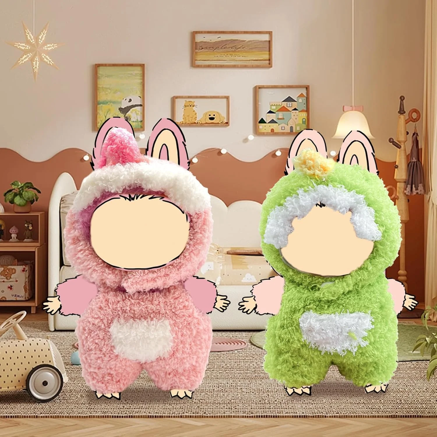 لباس عروسک 17 سانتی متری، ست لباس، لوازم جانبی جاکلیدی عروسک، لباس سرهمی طرح حیوانات (بدون عروسک) لباس عروسک 17 سانتی متری، ست لباس، لوازم جانبی جاکلیدی عروسک، لباس سرهمی طرح حیوانات (بدون عروسک)