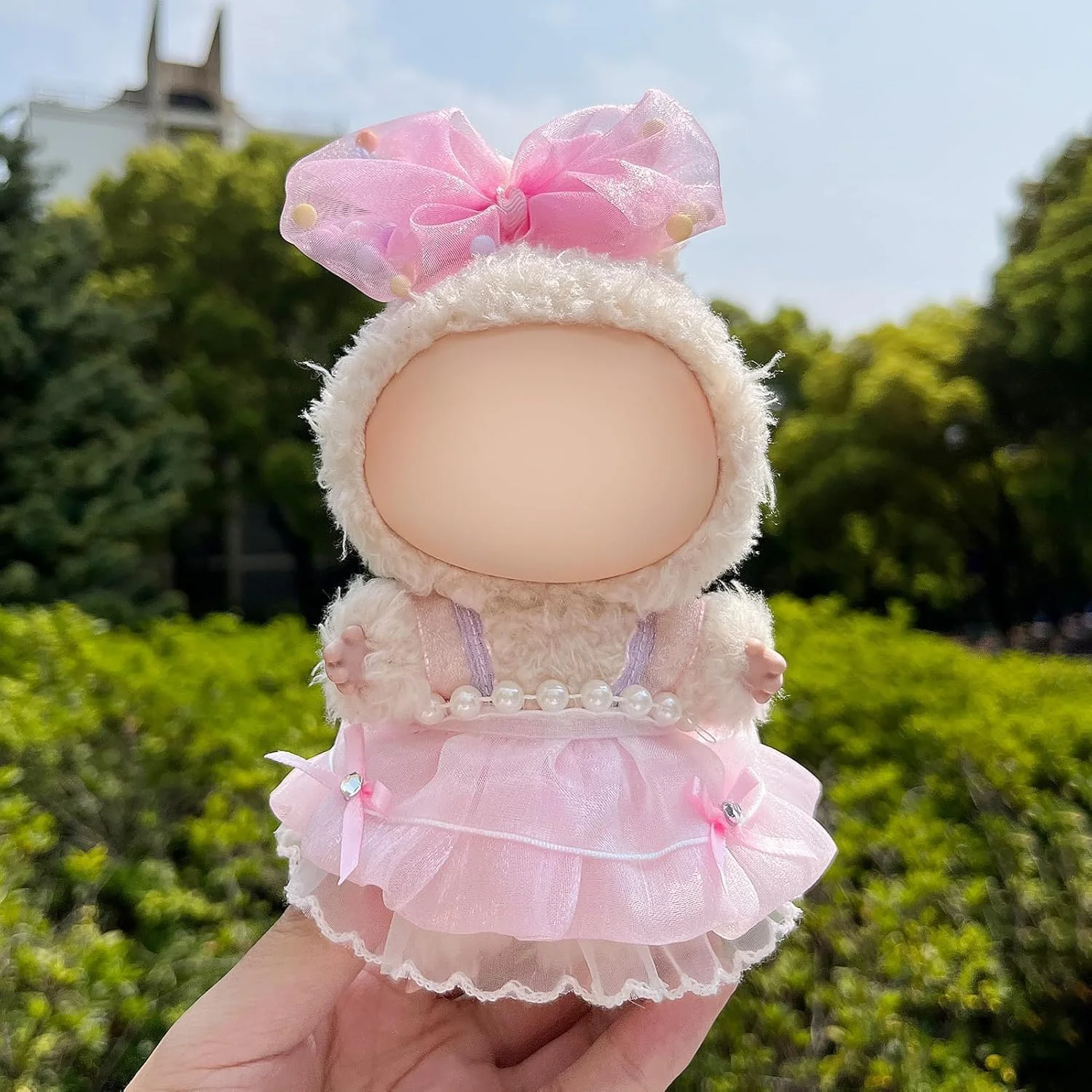 ست دامن توری صورتی و گیره موی فانتزی KASTWAVE برای عروسک لابوبو - دامن مینی چین دار با تزیین مروارید، مناسب عروسک های کلکسیونی 17 سانتی متری، هدیه برای دختران ست دامن توری صورتی و گیره موی فانتزی KASTWAVE برای عروسک لابوبو - دامن مینی چین دار با تزیین مروارید، مناسب عروسک های کلکسیونی 17 سانتی متری، هدیه برای دختران
