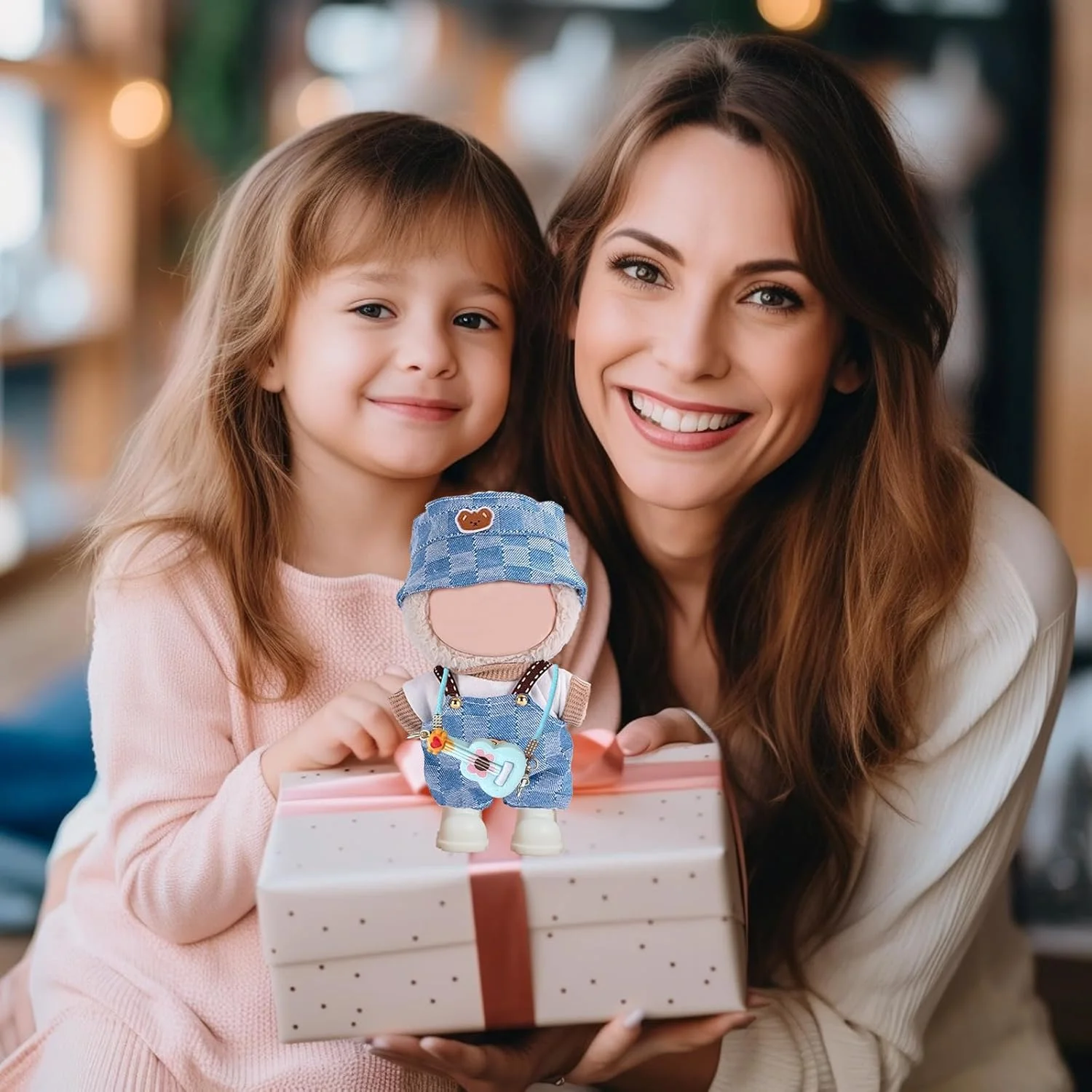 ست لباس عروسک 5 تکه برای عروسک های پولیشی 17 سانتی متری، شامل یک تاپ سفید، یک شلوار آبی و یک کلاه، یک جفت کفش و یک گیتار آبی (عروسک شامل نمی شود) ست لباس عروسک 5 تکه برای عروسک های پولیشی 17 سانتی متری، شامل یک تاپ سفید، یک شلوار آبی و یک کلاه، یک جفت کفش و یک گیتار آبی (عروسک شامل نمی شود)