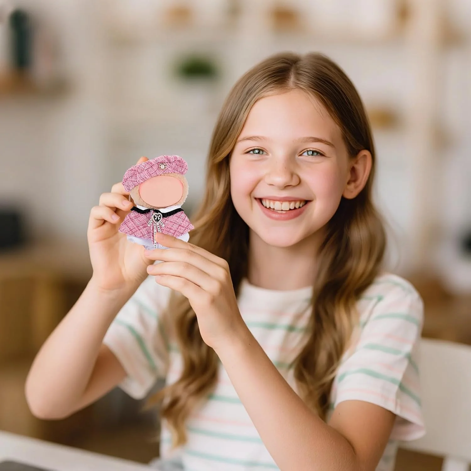 ست 5 تکه لباس عروسک برای عروسک های پولیشی 17 سانتی متری، شامل یک ست لباس صورتی، یک جفت کفش و یک شیشه صورتی برای جشن تولد کریسمس کودکان (عروسک شامل نمی شود) ست 5 تکه لباس عروسک برای عروسک های پولیشی 17 سانتی متری، شامل یک ست لباس صورتی، یک جفت کفش و یک شیشه صورتی برای جشن تولد کریسمس کودکان (عروسک شامل نمی شود)