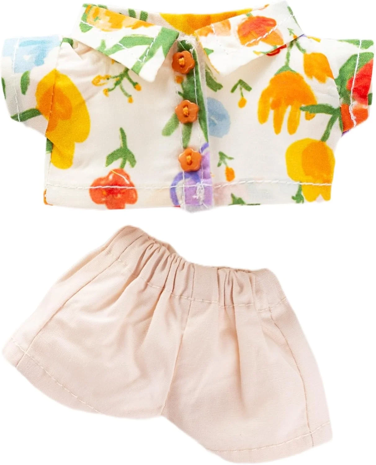 لباس برای لابوبو (بدون عروسک)، ست پیراهن لباس عروسک 17 سانتی متری، با طراحی غیر رسمی، پارچه بافتنی نرم و درجه یک برای لباس پوشیدن، بازی و نمایش کلکسیونی، گندم نجوا