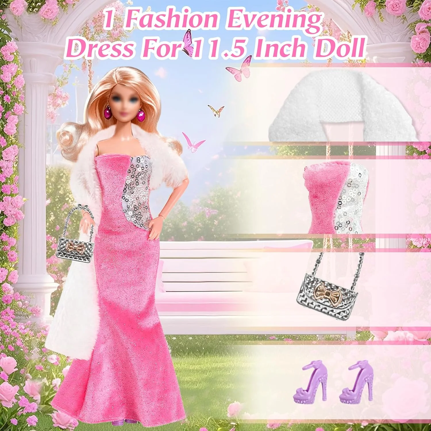 19 تکه لباس عروسک سازگار با عروسک باربی شامل ست لباس پری دریایی، ست جلیقه پولیشی، ست ژاکت پولیشی، لباس خال خالی، لباس پاپیونی، لباس جین، 2 لوازم جانبی، 7 کفش برای عروسک های 11.5 اینچی هدیه دخترانه 19 تکه لباس عروسک سازگار با عروسک باربی شامل ست لباس پری دریایی، ست جلیقه پولیشی، ست ژاکت پولیشی، لباس خال خالی، لباس پاپیونی، لباس جین، 2 لوازم جانبی، 7 کفش برای عروسک های 11.5 اینچی هدیه دخترانه