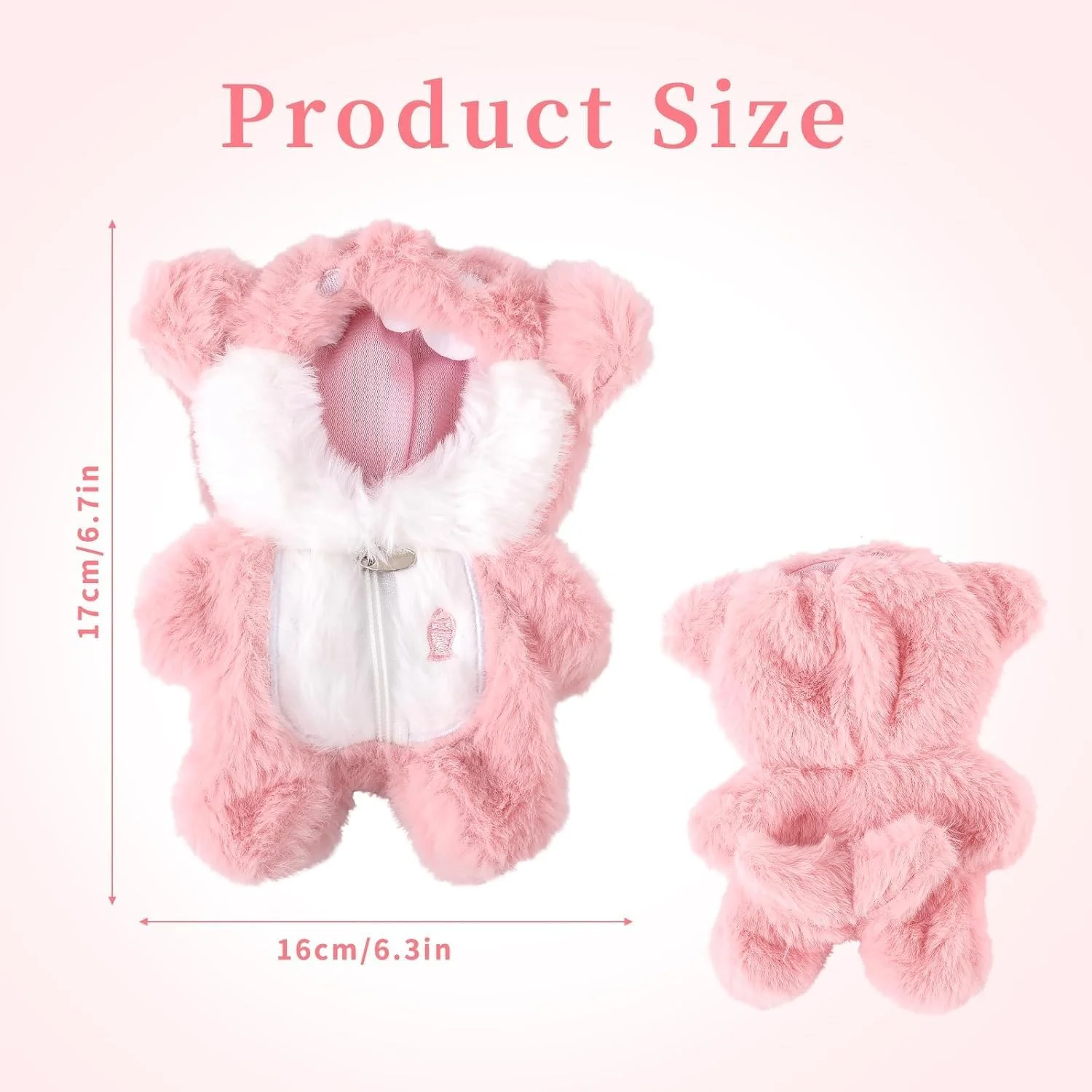 ست لباس عروسک 17 سانتی متری (عروسک شامل نمی شود)، ست سرهمی برای لباس عروسک 6.7 اینچی، لباس سرهمی طرح حیوانات، لباس های فانتزی و لوازم جانبی زیبا برای عروسک نسل 1/2/3 (صورتی) ست لباس عروسک 17 سانتی متری (عروسک شامل نمی شود)، ست سرهمی برای لباس عروسک 6.7 اینچی، لباس سرهمی طرح حیوانات، لباس های فانتزی و لوازم جانبی زیبا برای عروسک نسل 1/2/3 (صورتی)