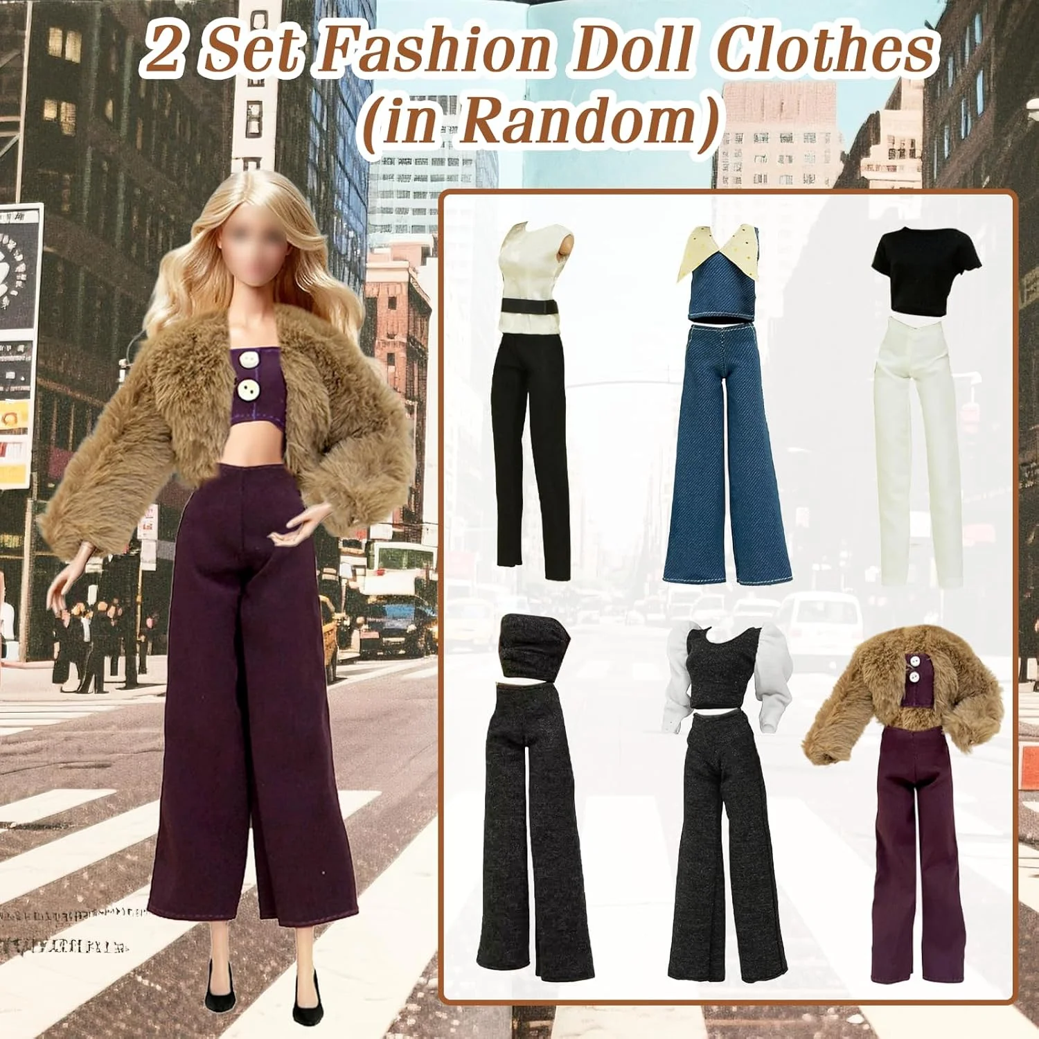 21 دست لباس عروسک کلاسیک سازگار با باربی، ست مخمل مدل سوپر، ست جلیقه مخمل، ست بافتنی ضخیم، ست جین، لباس خالدار، لباس اکلیلی، 6 کفش، 6 لوازم جانبی برای عروسک های 11.5 اینچی 21 دست لباس عروسک کلاسیک سازگار با باربی، ست مخمل مدل سوپر، ست جلیقه مخمل، ست بافتنی ضخیم، ست جین، لباس خالدار، لباس اکلیلی، 6 کفش، 6 لوازم جانبی برای عروسک های 11.5 اینچی