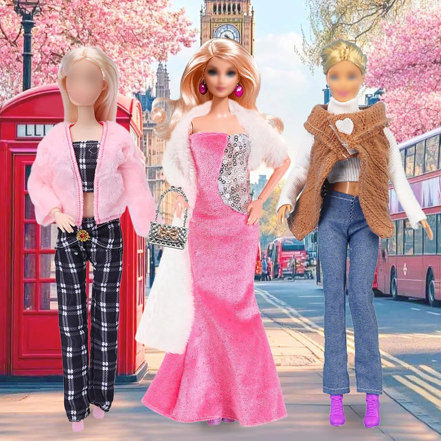 19 تکه لباس عروسک سازگار با عروسک باربی شامل ست لباس پری دریایی، ست جلیقه پولیشی، ست ژاکت پولیشی، لباس خال خالی، لباس پاپیونی، لباس جین، 2 لوازم جانبی، 7 کفش برای عروسک های 11.5 اینچی هدیه دخترانه 19 تکه لباس عروسک سازگار با عروسک باربی شامل ست لباس پری دریایی، ست جلیقه پولیشی، ست ژاکت پولیشی، لباس خال خالی، لباس پاپیونی، لباس جین، 2 لوازم جانبی، 7 کفش برای عروسک های 11.5 اینچی هدیه دخترانه