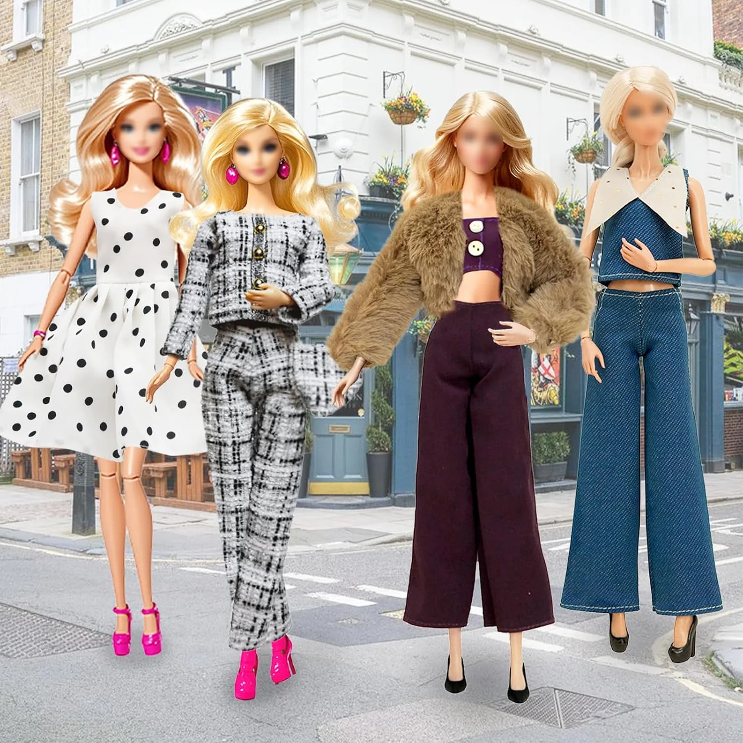 21 دست لباس عروسک کلاسیک سازگار با باربی، ست مخمل مدل سوپر، ست جلیقه مخمل، ست بافتنی ضخیم، ست جین، لباس خالدار، لباس اکلیلی، 6 کفش، 6 لوازم جانبی برای عروسک های 11.5 اینچی 21 دست لباس عروسک کلاسیک سازگار با باربی، ست مخمل مدل سوپر، ست جلیقه مخمل، ست بافتنی ضخیم، ست جین، لباس خالدار، لباس اکلیلی، 6 کفش، 6 لوازم جانبی برای عروسک های 11.5 اینچی