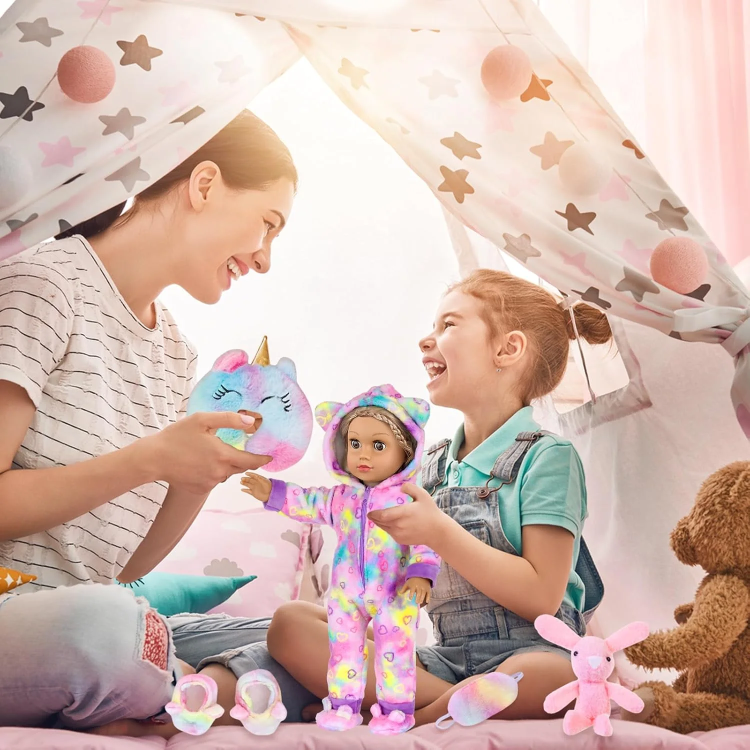 ست لباس عروسک 18 اینچی آمریکایی و کیسه خواب عروسک ست لباس عروسک 18 اینچی آمریکایی و کیسه خواب عروسک