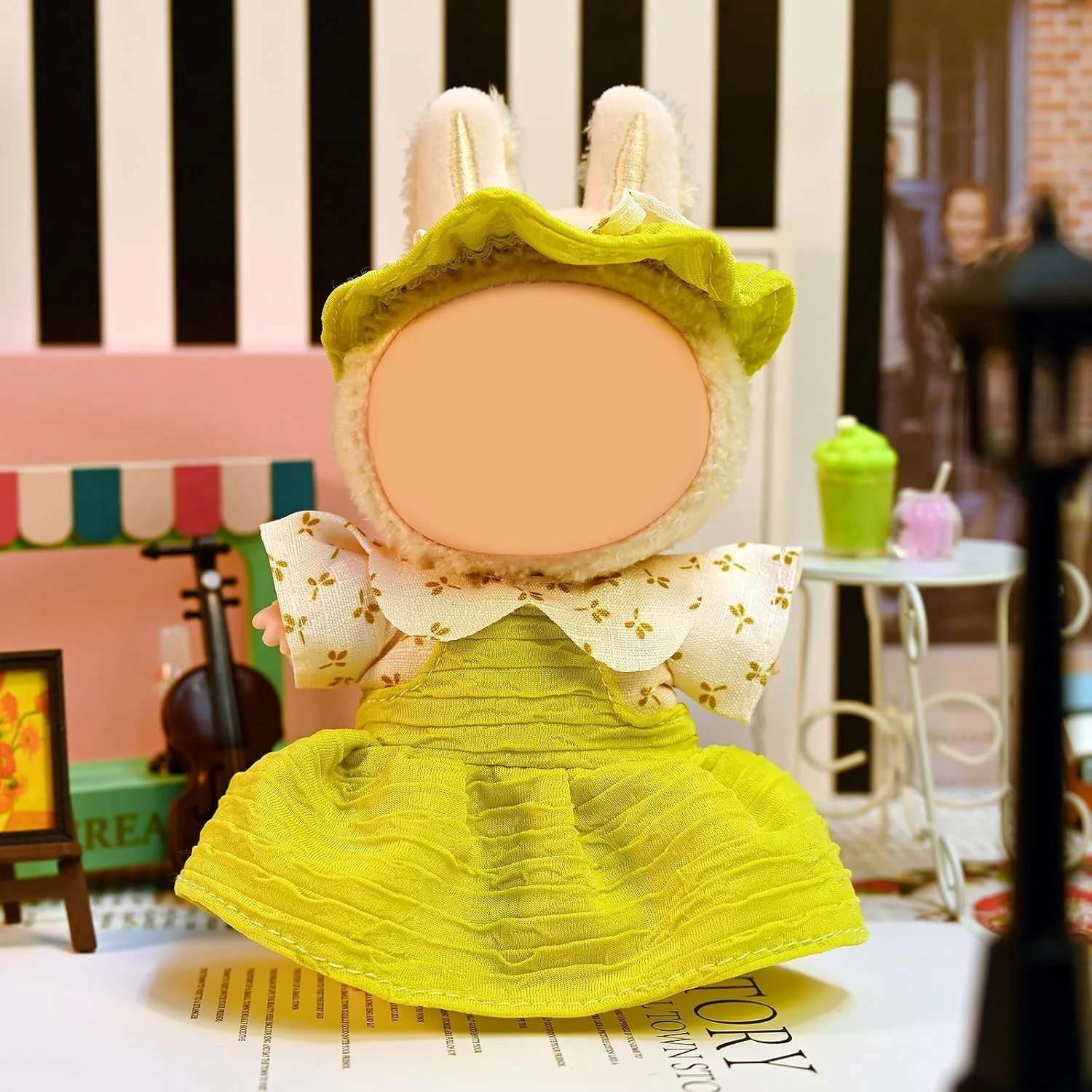 لباس عروسک 17 سانتی متری، لباس های عروسکی زیبا مناسب برای لوازم جانبی عروسک ها، لباس های مجلسی برای عروسک پولیشی 17 سانتی متری، طراحی شده برای لباس های لابوبو، لباس های مد روز ممتاز با لوازم جانبی