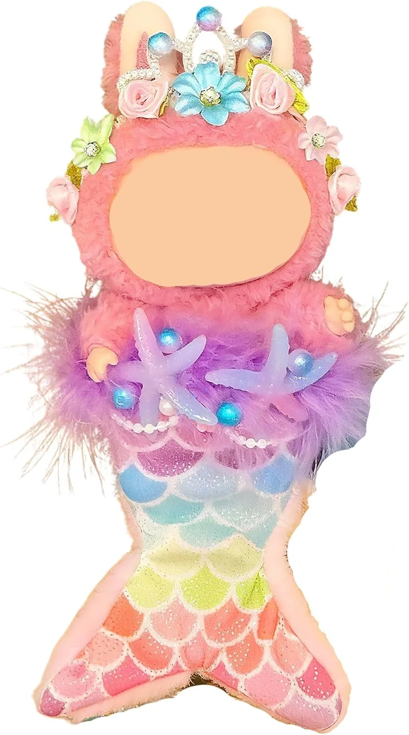 ست لباس و پوشاک عروسک 17 سانتی‌متری، لباس‌های مد روز ممتاز برای ست لوازم جانبی عروسک، بسته لباس و استایل شیک و لوکس عروسک، لباس‌های مد روز برای لابوبو (پری دریایی)