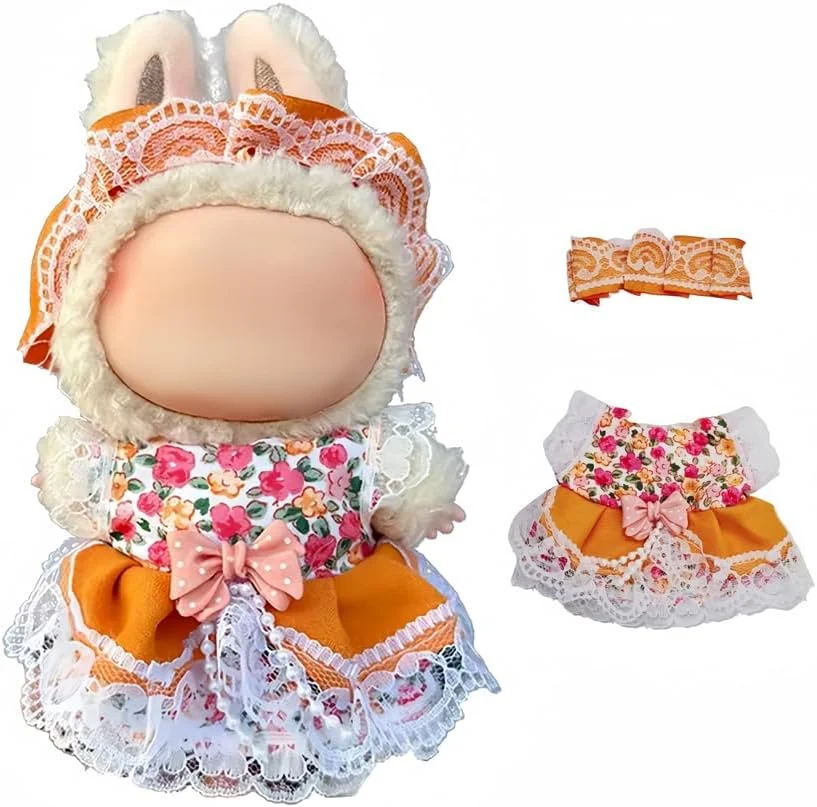 لباس عروسک 17 سانتی متری - لباس برای عروسک های لابوبو، ست لباس عروسک AZONEE برای عروسک های 17 سانتی متری، لباس دست ساز زیبا AZONEE با لوازم جانبی، دامن و هدبند مد روز برای عروسک ها، زرد لباس عروسک 17 سانتی متری - لباس برای عروسک های لابوبو، ست لباس عروسک AZONEE برای عروسک های 17 سانتی متری، لباس دست ساز زیبا AZONEE با لوازم جانبی، دامن و هدبند مد روز برای عروسک ها، زرد