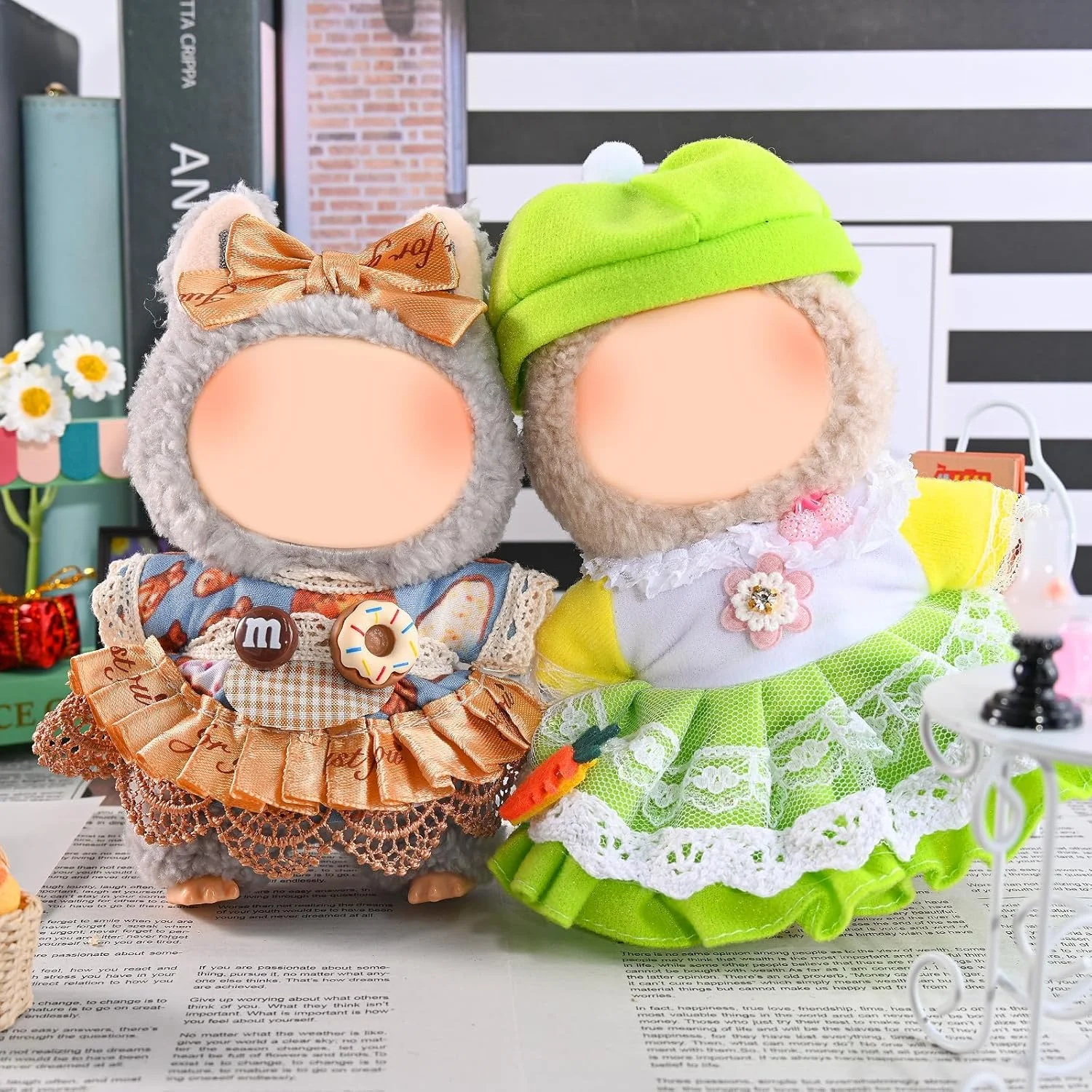 ست لباس عروسک 17 سانتیمتری، لباس عروسک با لوازم جانبی زیبا، عروسک شامل نمیشود، طراحی شده برای لباسهای لابوبو، لباسهای مد روز با لوازم جانبی ست لباس عروسک 17 سانتیمتری، لباس عروسک با لوازم جانبی زیبا، عروسک شامل نمیشود، طراحی شده برای لباسهای لابوبو، لباسهای مد روز با لوازم جانبی