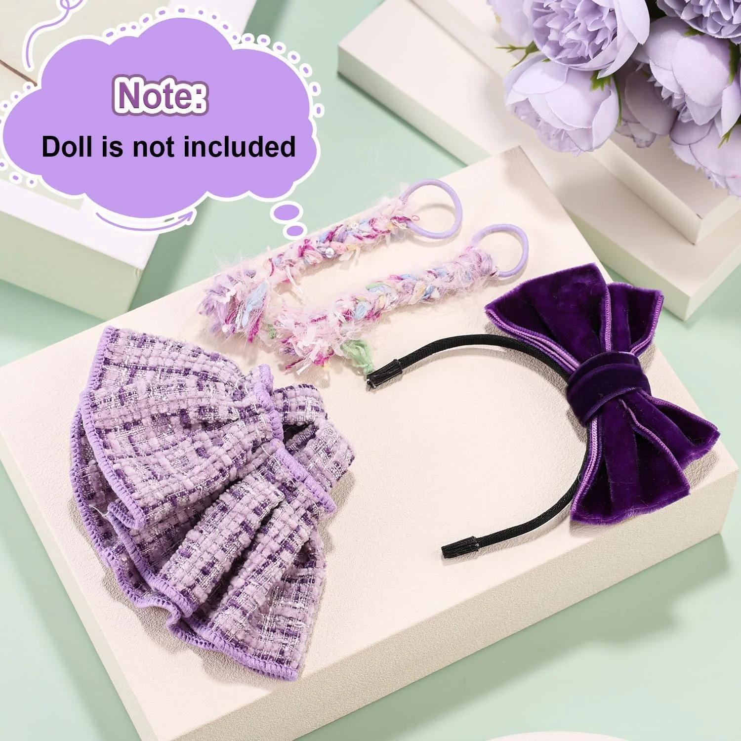 لباس های شیک برای لابوبو، لباس عروسک بنفش، ست لباس پارچه ای نرم و زیبا، با 1 پاپیون هدبند، 1 لباس، 2 بافت مو، لباس برای عروسک های 17 سانتی متری شما (بدون عروسک) لباس های شیک برای لابوبو، لباس عروسک بنفش، ست لباس پارچه ای نرم و زیبا، با 1 پاپیون هدبند، 1 لباس، 2 بافت مو، لباس برای عروسک های 17 سانتی متری شما (بدون عروسک)