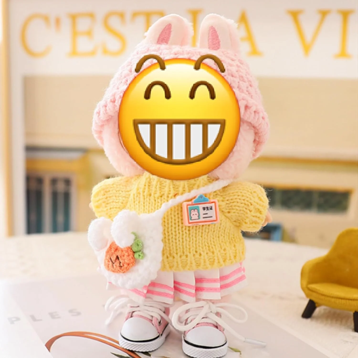 کفش عروسکی 17 سانتی متری تزویق (بدون عروسک)، تعویض کفش های مینیاتوری، کفش انگشتی، کفش مینی انگشتی، لوازم جانبی لباس برای عروسک های 6.7 اینچی (صورتی)