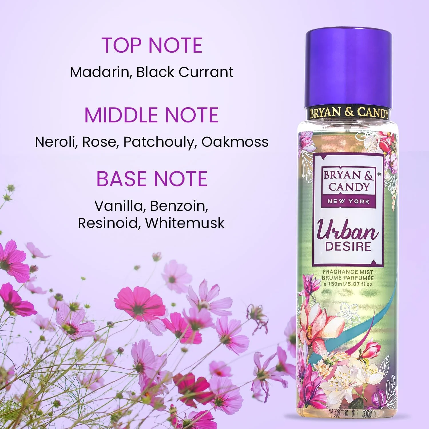 بادی میست زنانه برایان اند کندی، رایحه ماندگار و آرامش بخش (بادی میست Urban Desire 150ML)