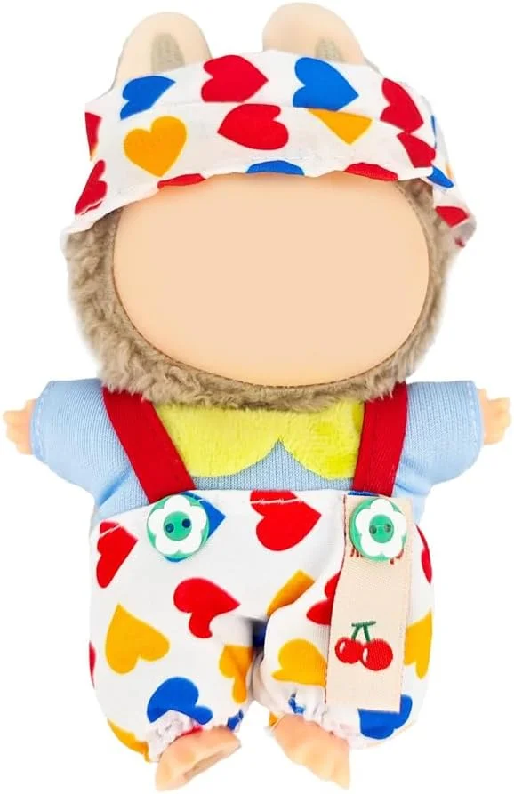 ست لباس عروسک لابوبو، کلاه و دامن شیک AZONEE برای عروسک های 15 و 17 سانتی متری لابوبو، لوازم جانبی پیشبند عشق زیبا، ایده آل برای کلکسیونرهای عروسک، عروسک شامل نمی شود