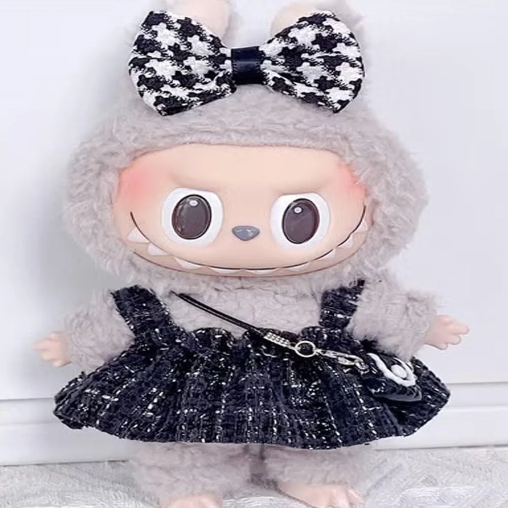 ست لباس و لوازم جانبی عروسک لابوبو KUTIS مدل 3 تکه – لباس های چند رنگ با استایل غیر رسمی برای بازی های خیالی – بسته لباس و لوازم جانبی شیک برای کودکان