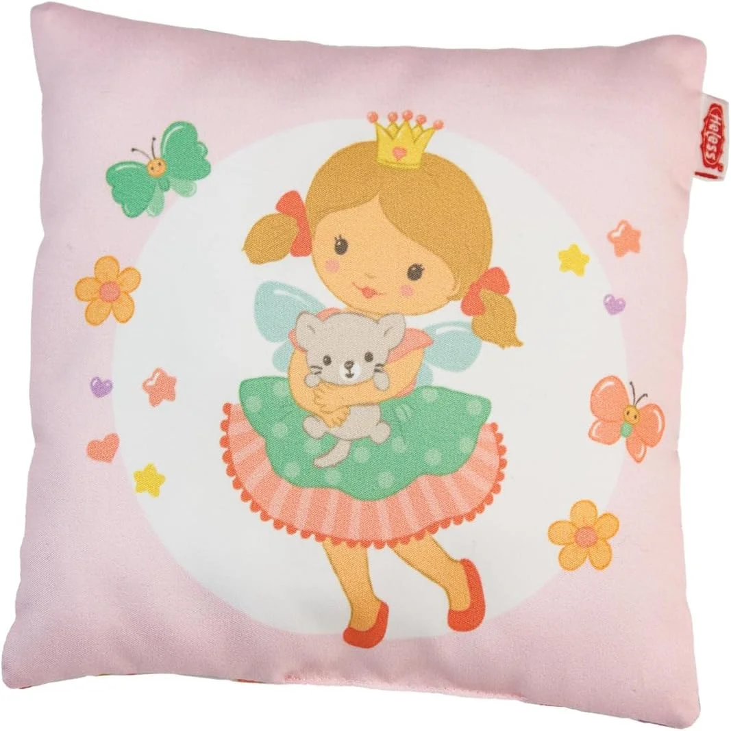 ملحفه تخت عروسک هلِس 5000 طرح پرنسس امیلی صورتی با لحاف (44x34 سانتی متر) و بالش (16x16 سانتی متر)