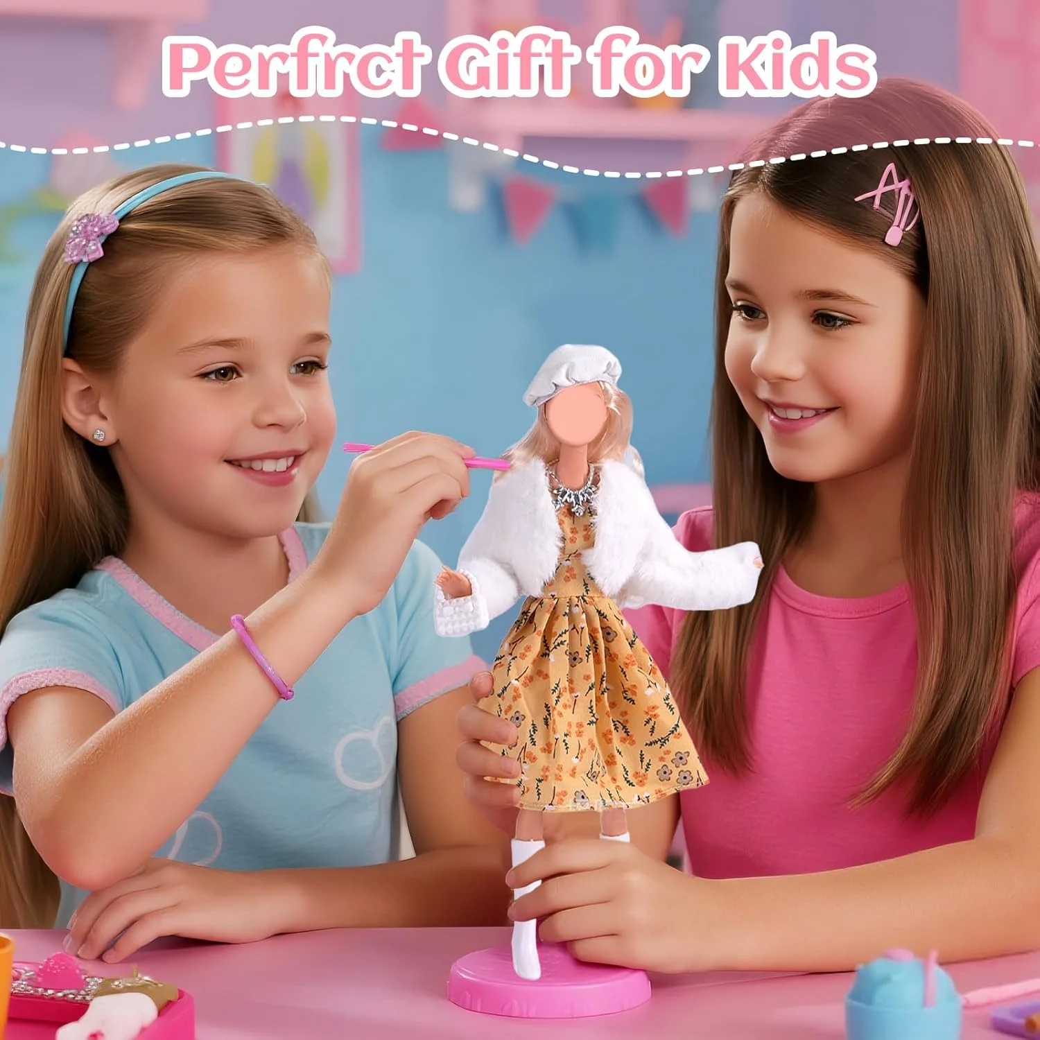 16 تکه لباس و لوازم جانبی عروسک برای عروسک 11.5 اینچی شامل 1 ست کت چرمی، 1 ست لباس مد، 1 ست دامن مدادی، 2 دست لباس، 1 لباس پولکی، کفش، کیف، گردنبند، کلاه به صورت تصادفی، دخترانه