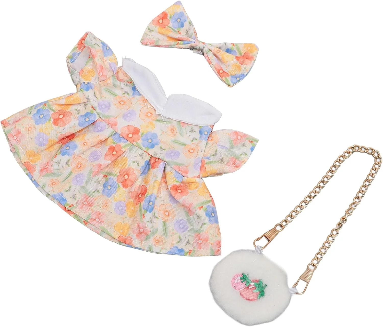 لباس عروسک پولیشی RIZGHWOY، سازگاری خوب و استفاده آسان، لباس برای عروسک های پولیشی پنبه ای، لباس با کیف توت فرنگی، ایده تولد (1) لباس عروسک پولیشی RIZGHWOY، سازگاری خوب و استفاده آسان، لباس برای عروسک های پولیشی پنبه ای، لباس با کیف توت فرنگی، ایده تولد (1)