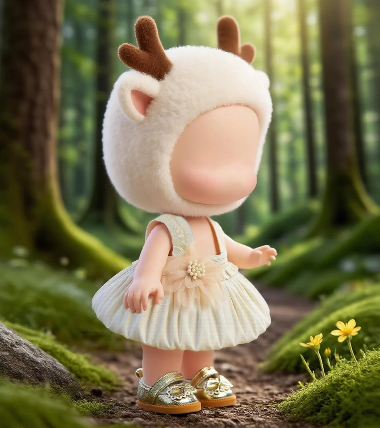 لباس عروسک 17 سانتی متری - لباس توری شامپاین، کفش های طلایی و کیف دوربین - مناسب برای فیگورهای کلکسیونی لباس عروسک 17 سانتی متری - لباس توری شامپاین، کفش های طلایی و کیف دوربین - مناسب برای فیگورهای کلکسیونی