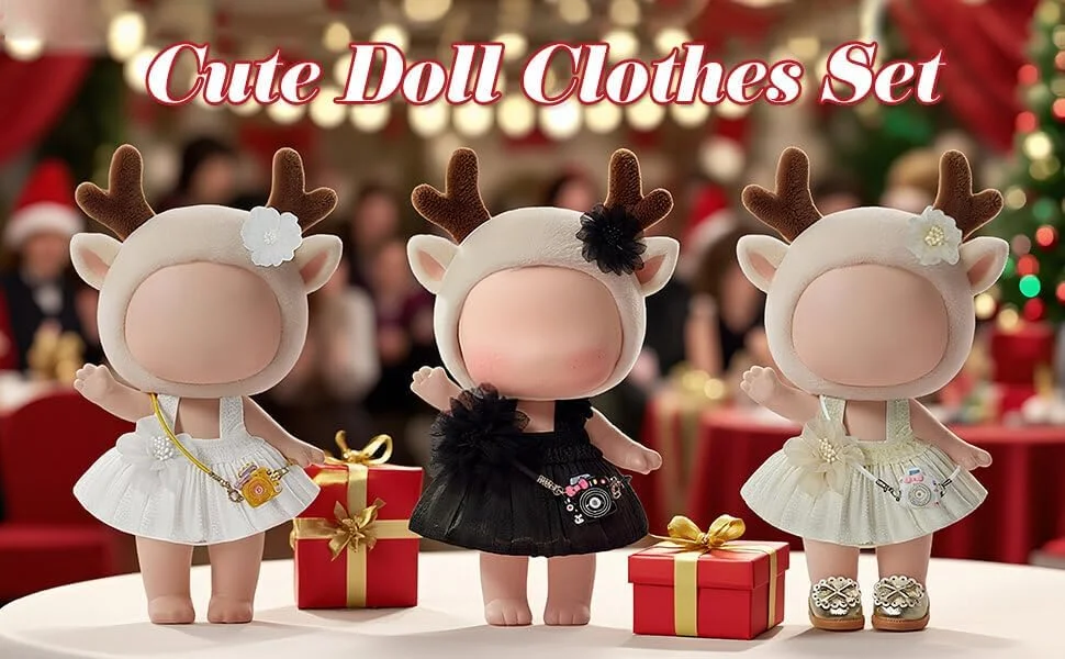 لباس عروسک 17 سانتی متری - لباس توری شامپاین، کفش های طلایی و کیف دوربین - مناسب برای فیگورهای کلکسیونی لباس عروسک 17 سانتی متری - لباس توری شامپاین، کفش های طلایی و کیف دوربین - مناسب برای فیگورهای کلکسیونی