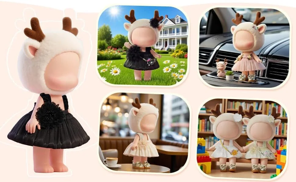 لباس عروسک 17 سانتی متری - لباس توری شامپاین، کفش های طلایی و کیف دوربین - مناسب برای فیگورهای کلکسیونی لباس عروسک 17 سانتی متری - لباس توری شامپاین، کفش های طلایی و کیف دوربین - مناسب برای فیگورهای کلکسیونی