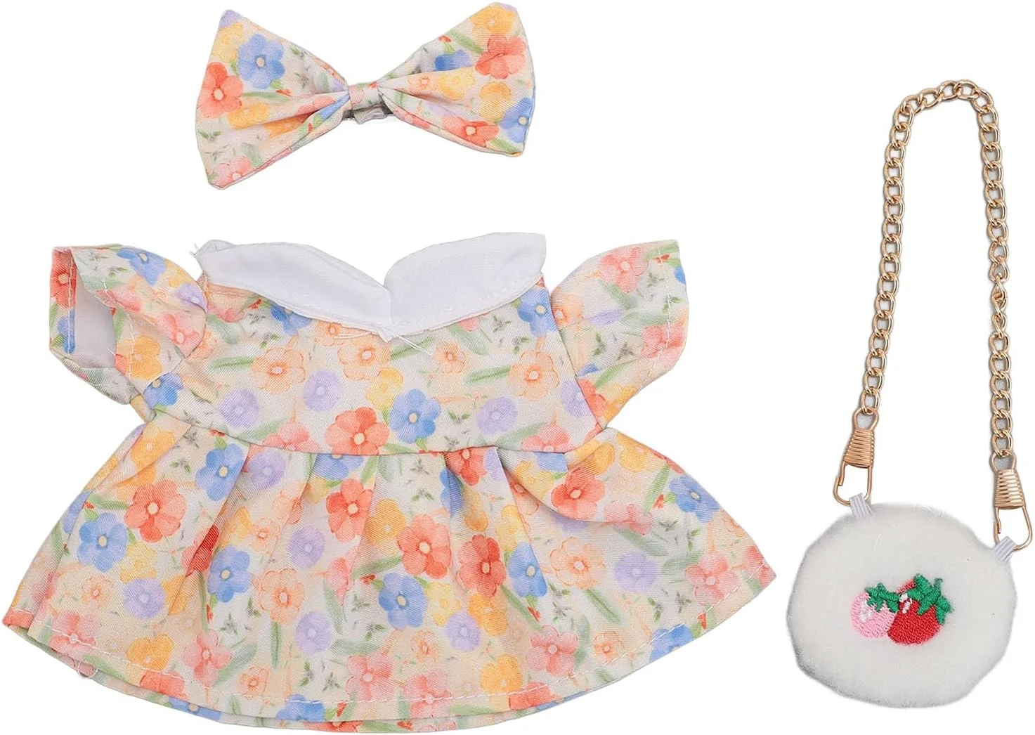 لباس عروسک پولیشی RIZGHWOY، سازگاری خوب و استفاده آسان، لباس برای عروسک های پولیشی پنبه ای، لباس با کیف توت فرنگی، ایده تولد (1) لباس عروسک پولیشی RIZGHWOY، سازگاری خوب و استفاده آسان، لباس برای عروسک های پولیشی پنبه ای، لباس با کیف توت فرنگی، ایده تولد (1)