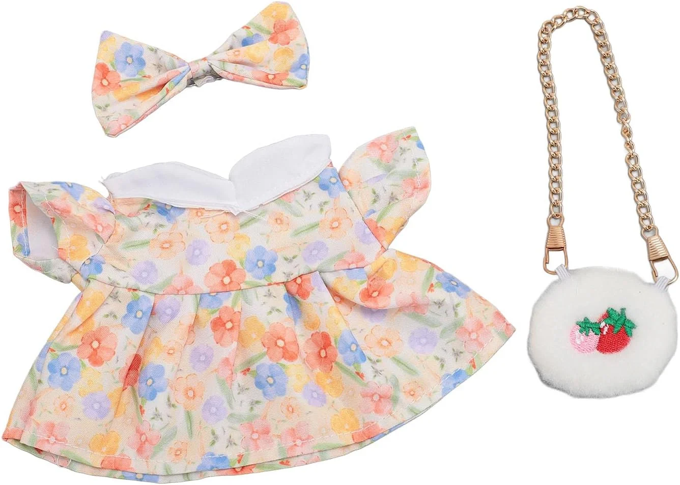 لباس عروسک پولیشی RIZGHWOY، سازگاری خوب و استفاده آسان، لباس برای عروسک های پولیشی پنبه ای، لباس با کیف توت فرنگی، ایده تولد (1) لباس عروسک پولیشی RIZGHWOY، سازگاری خوب و استفاده آسان، لباس برای عروسک های پولیشی پنبه ای، لباس با کیف توت فرنگی، ایده تولد (1)