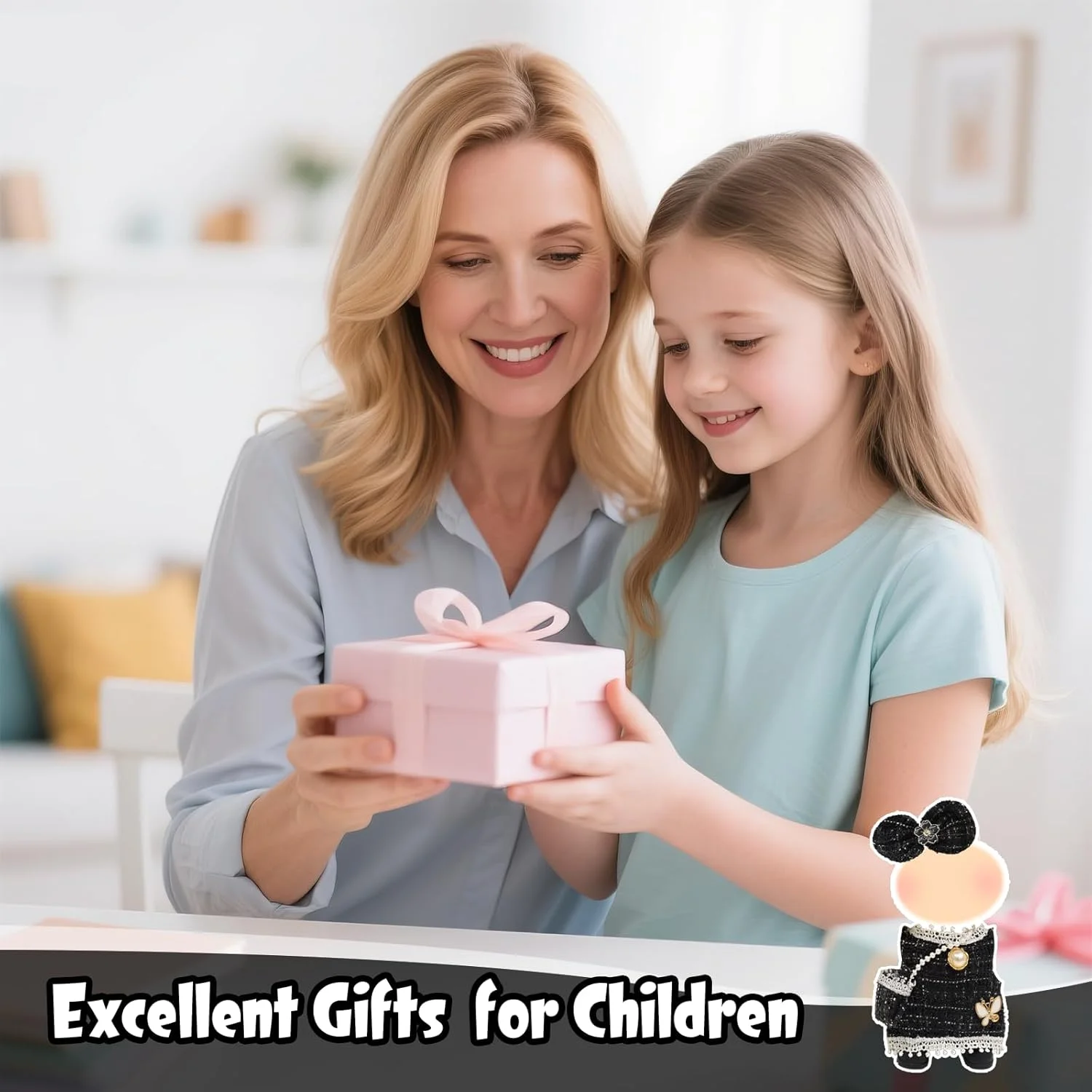 لباس عروسک کلاسیک مشکی 17 سانتی متری لباس عروسک کلاسیک مشکی 17 سانتی متری