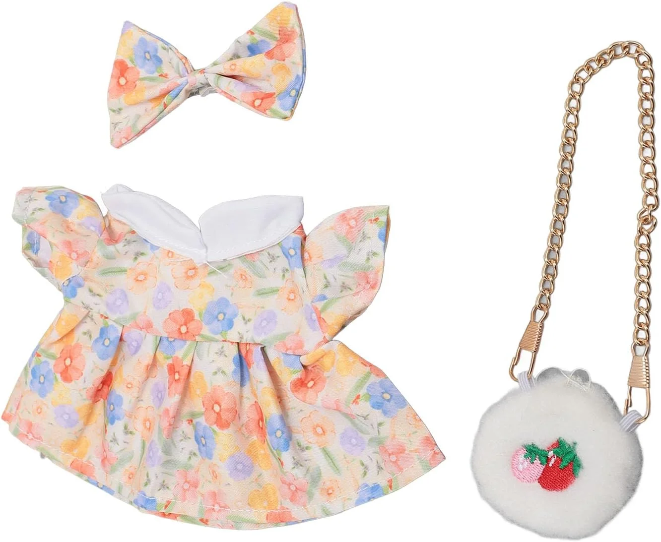 لباس عروسک پولیشی RIZGHWOY، سازگاری خوب و استفاده آسان، لباس برای عروسک های پولیشی پنبه ای، لباس با کیف توت فرنگی، ایده تولد (1) لباس عروسک پولیشی RIZGHWOY، سازگاری خوب و استفاده آسان، لباس برای عروسک های پولیشی پنبه ای، لباس با کیف توت فرنگی، ایده تولد (1)