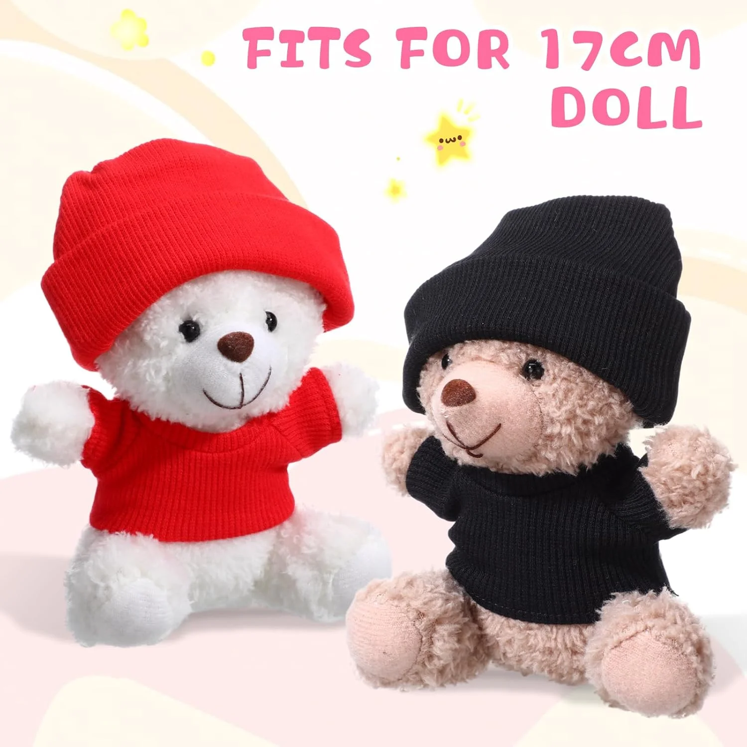 ست لباس 6 تکه Simgoing برای عروسک 17 سانتی متری، ست لباس زیبا با کلاه، لباس بافتنی برای لباس های عروسک 17 سانتی متری ست لباس 6 تکه Simgoing برای عروسک 17 سانتی متری، ست لباس زیبا با کلاه، لباس بافتنی برای لباس های عروسک 17 سانتی متری