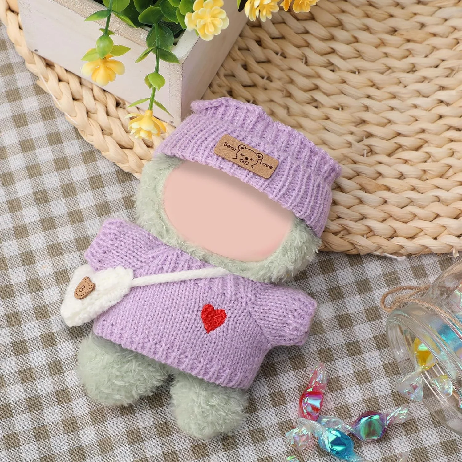 ست لباس عروسک 17 سانتی متری Simgoing، لباس های زیبا برای عروسک 17 سانتی متری، لوازم جانبی شیک و جذاب برای لباس پوشیدن (5 تکه، سبک ژاکت قلبی) ست لباس عروسک 17 سانتی متری Simgoing، لباس های زیبا برای عروسک 17 سانتی متری، لوازم جانبی شیک و جذاب برای لباس پوشیدن (5 تکه، سبک ژاکت قلبی)