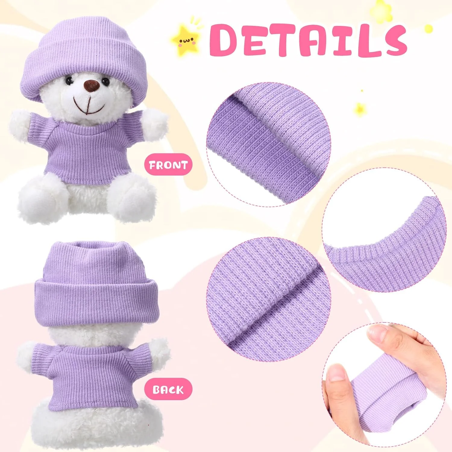 ست لباس 6 تکه Simgoing برای عروسک 17 سانتی متری، ست لباس زیبا با کلاه، لباس بافتنی برای لباس های عروسک 17 سانتی متری ست لباس 6 تکه Simgoing برای عروسک 17 سانتی متری، ست لباس زیبا با کلاه، لباس بافتنی برای لباس های عروسک 17 سانتی متری