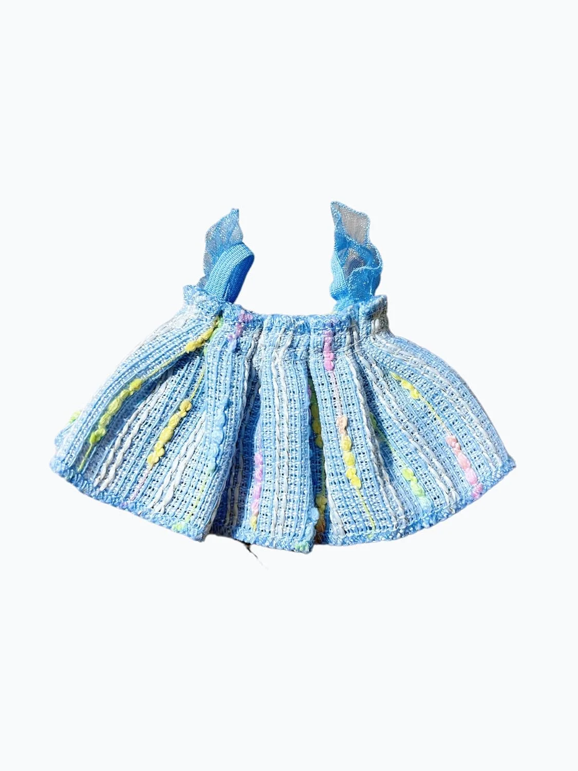 ست لباس عروسک 17 سانتی متری (فقط لباس) شامل دامن و لباس بند دار زیبا برای عروسک های بوبو، ظاهری منحصر به فرد و شیک، لوازم جانبی دست ساز مد روز برای عروسک (دامن پلیسه ای بند دار آبی) ست لباس عروسک 17 سانتی متری (فقط لباس) شامل دامن و لباس بند دار زیبا برای عروسک های بوبو، ظاهری منحصر به فرد و شیک، لوازم جانبی دست ساز مد روز برای عروسک (دامن پلیسه ای بند دار آبی)