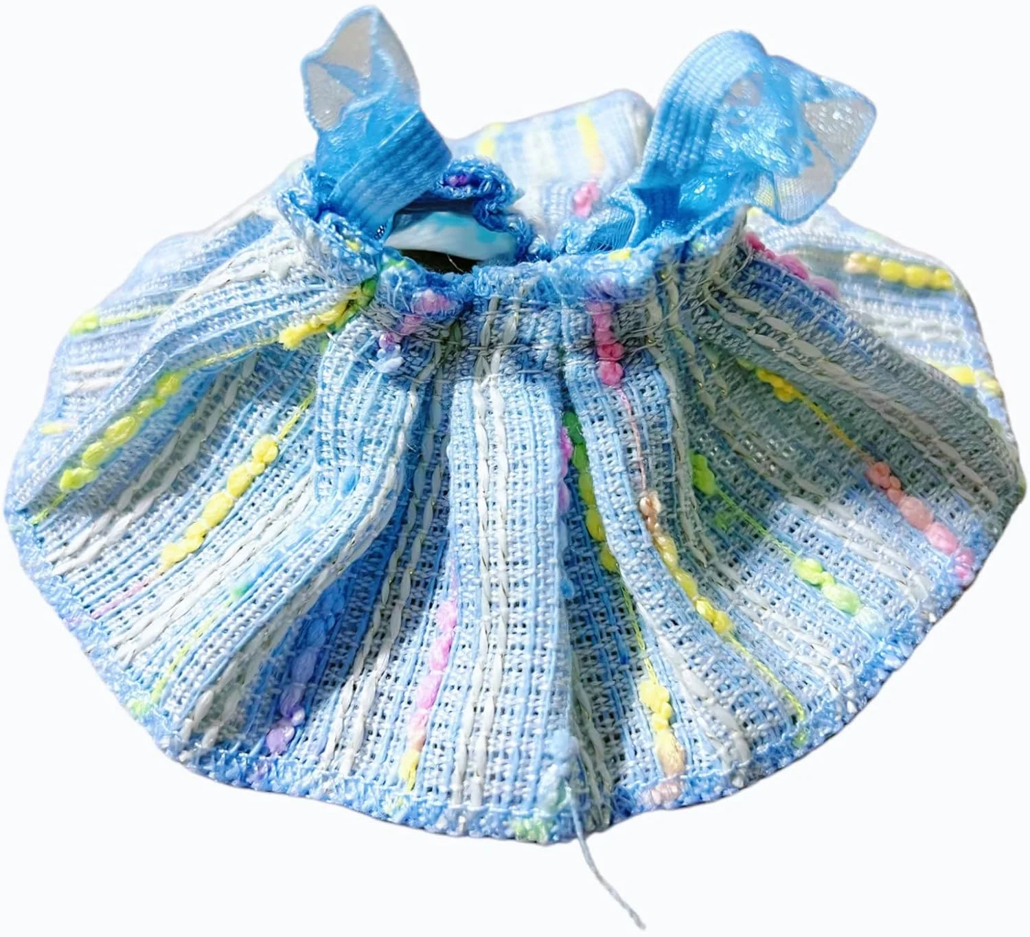 ست لباس عروسک 17 سانتی متری (فقط لباس) شامل دامن و لباس بند دار زیبا برای عروسک های بوبو، ظاهری منحصر به فرد و شیک، لوازم جانبی دست ساز مد روز برای عروسک (دامن پلیسه ای بند دار آبی) ست لباس عروسک 17 سانتی متری (فقط لباس) شامل دامن و لباس بند دار زیبا برای عروسک های بوبو، ظاهری منحصر به فرد و شیک، لوازم جانبی دست ساز مد روز برای عروسک (دامن پلیسه ای بند دار آبی)