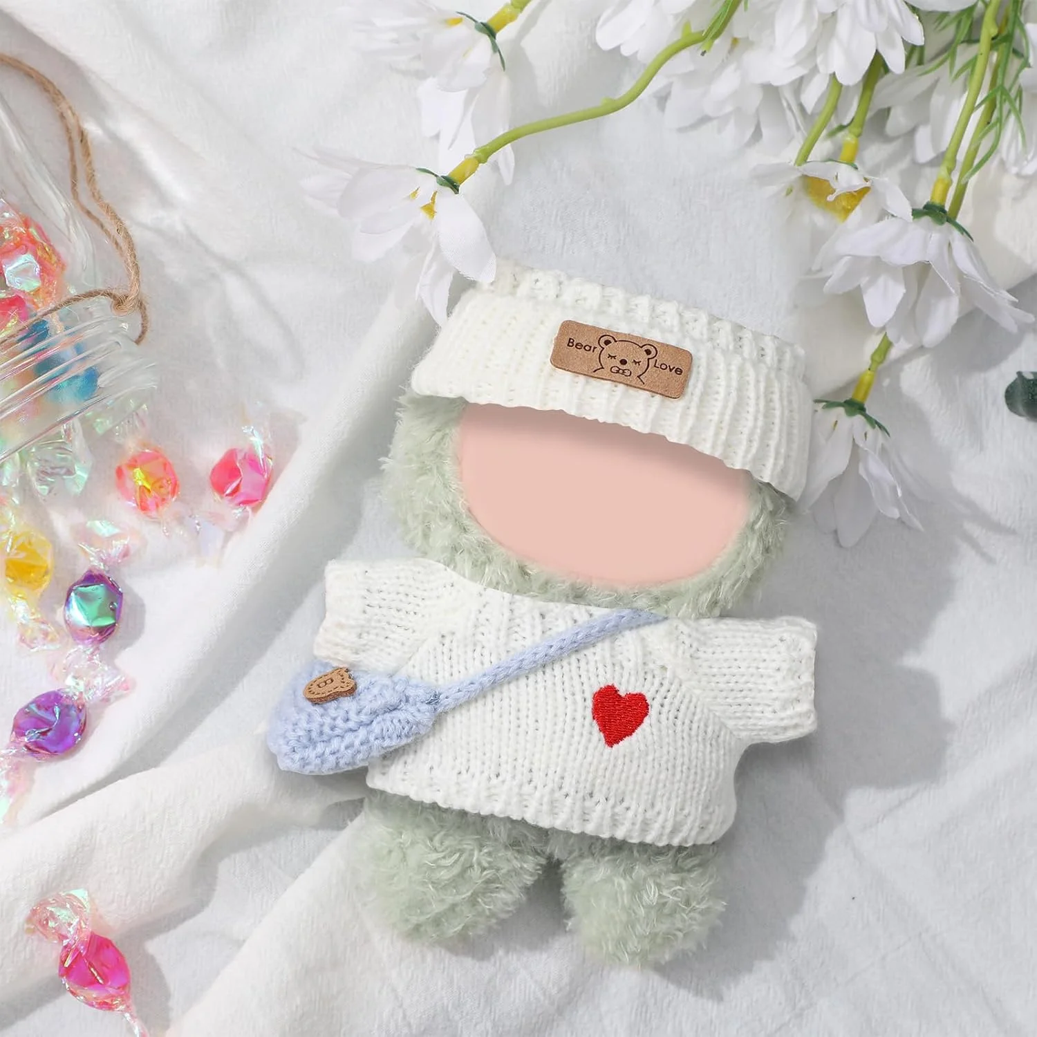 ست لباس عروسک 17 سانتی متری Simgoing، لباس های زیبا برای عروسک 17 سانتی متری، لوازم جانبی شیک و جذاب برای لباس پوشیدن (5 تکه، سبک ژاکت قلبی) ست لباس عروسک 17 سانتی متری Simgoing، لباس های زیبا برای عروسک 17 سانتی متری، لوازم جانبی شیک و جذاب برای لباس پوشیدن (5 تکه، سبک ژاکت قلبی)