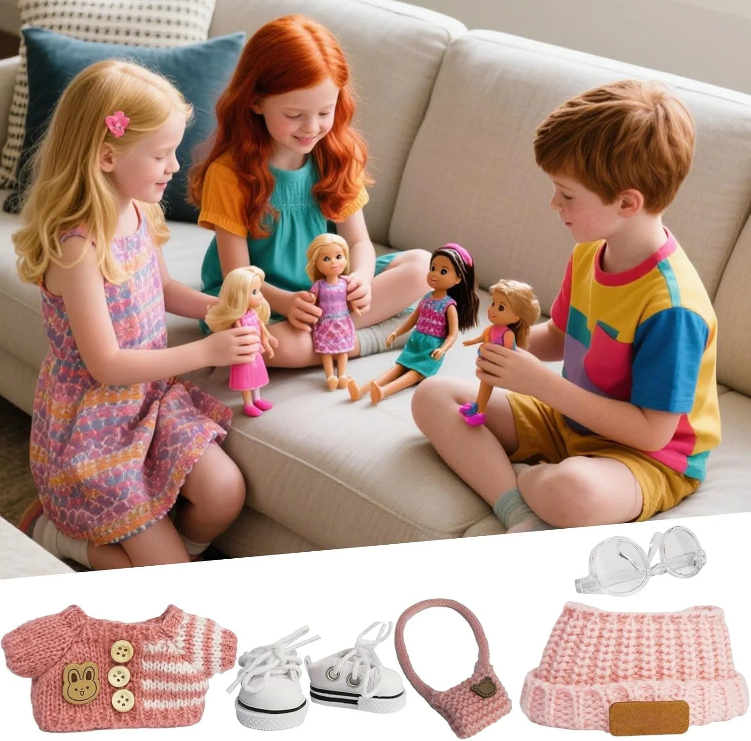 ست لباس عروسک | ست لوازم جانبی لباس عروسک، لباس مد گردنبند کفش عینک برای بازی تخیلی بازی تظاهر کودکان نوپا کلکسیونرها تولد ست لباس عروسک | ست لوازم جانبی لباس عروسک، لباس مد گردنبند کفش عینک برای بازی تخیلی بازی تظاهر کودکان نوپا کلکسیونرها تولد