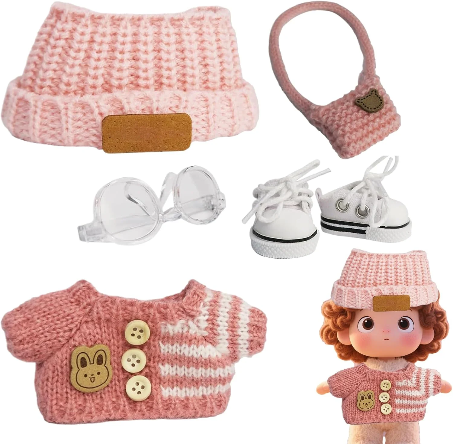 ست لباس عروسک | ست لوازم جانبی لباس عروسک، لباس مد گردنبند کفش عینک برای بازی تخیلی بازی تظاهر کودکان نوپا کلکسیونرها تولد ست لباس عروسک | ست لوازم جانبی لباس عروسک، لباس مد گردنبند کفش عینک برای بازی تخیلی بازی تظاهر کودکان نوپا کلکسیونرها تولد