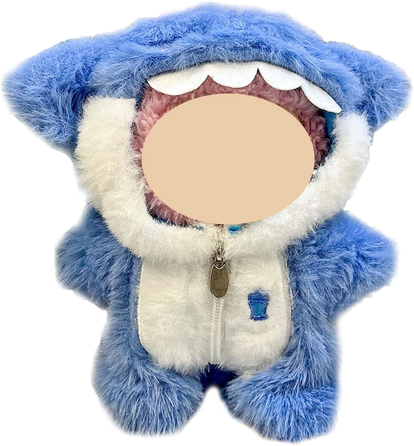 لباس عروسک TYXHXTF، لباس کوسه آبی شیک و زیبا، لباس عروسک بزرگ 17 سانتی متری، لباس پولیشی