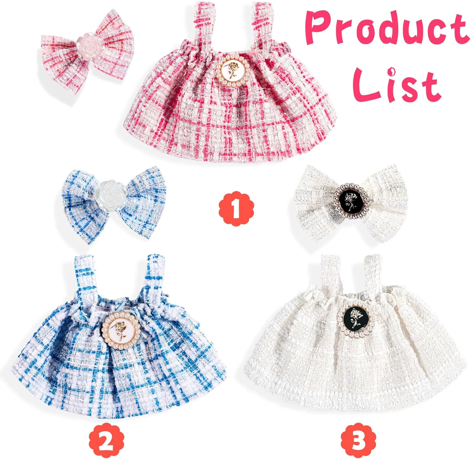 مجموعه 3 عددی لباس و لوازم جانبی شیک برای عروسک های 17 سانتی متری شامل - لوازم جانبی نرم و شیک (عروسک و عینک شامل نمی شوند) مجموعه 3 عددی لباس و لوازم جانبی شیک برای عروسک های 17 سانتی متری شامل - لوازم جانبی نرم و شیک (عروسک و عینک شامل نمی شوند)