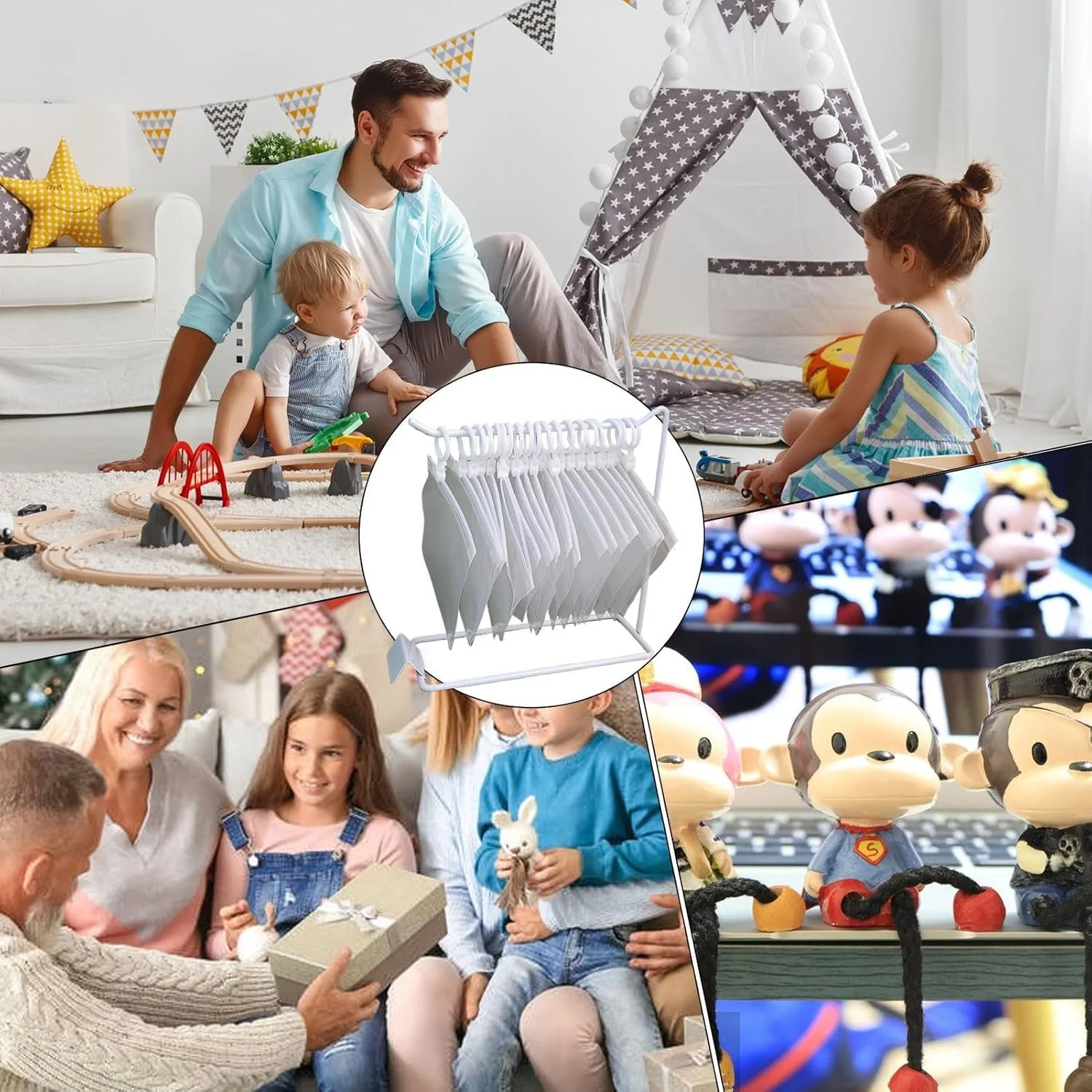 چوب لباسی عروسک | رگال لباس عروسک - استند سازمان دهنده لباس برای پیراهن، کت و اسباب بازی های کوچک، بازی نقش آفرینی پسرانه چوب لباسی عروسک | رگال لباس عروسک - استند سازمان دهنده لباس برای پیراهن، کت و اسباب بازی های کوچک، بازی نقش آفرینی پسرانه