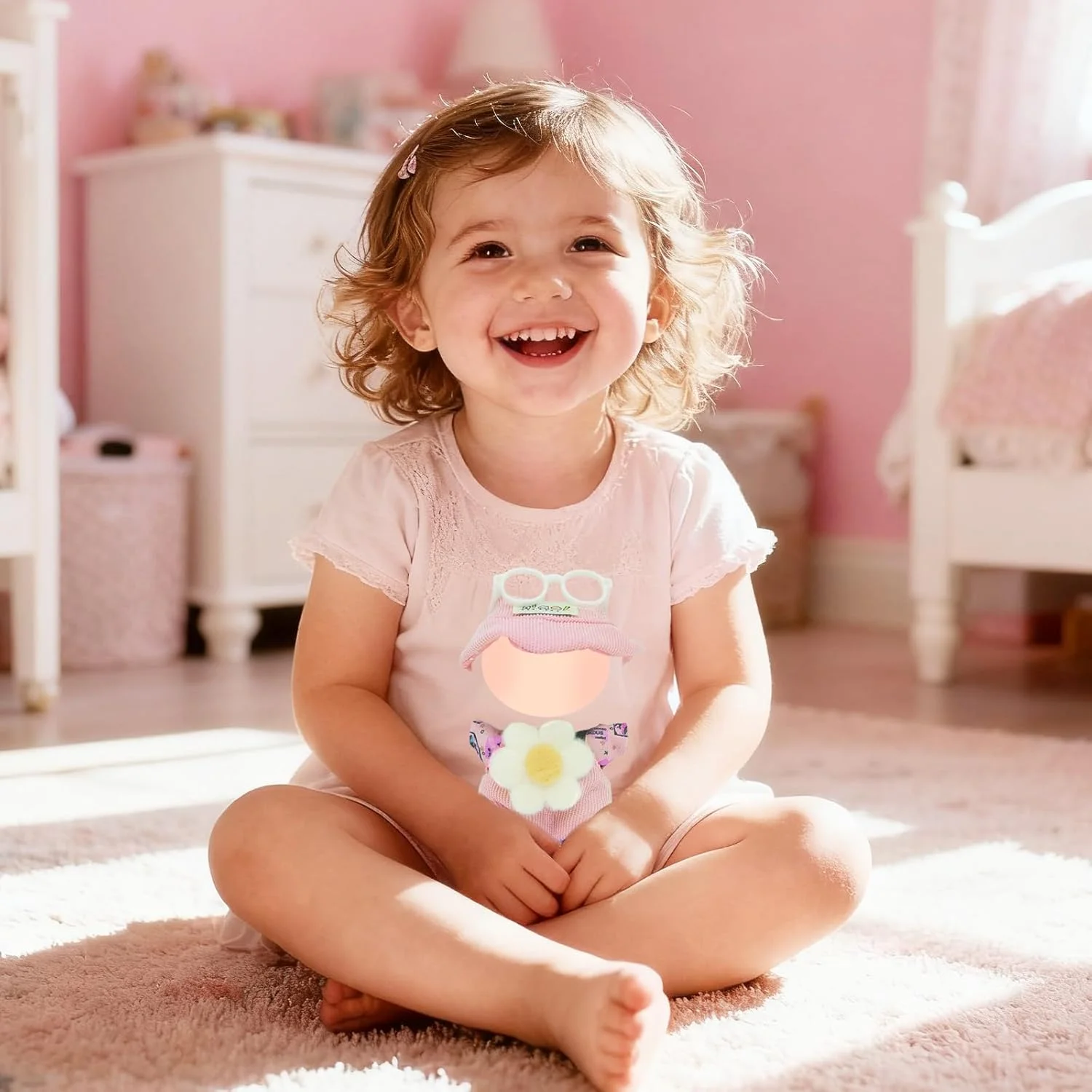 ست لباس عروسک صورتی 5 تکه برای عروسک های 17 سانتی متری، ست لباس عروسک گلدار شامل 1 تاپ، 1 سرهمی، 1 عینک، 1 جفت کفش، لوازم جانبی عروسک شیرین، هدیه تولد و کریسمس عالی برای دختران ست لباس عروسک صورتی 5 تکه برای عروسک های 17 سانتی متری، ست لباس عروسک گلدار شامل 1 تاپ، 1 سرهمی، 1 عینک، 1 جفت کفش، لوازم جانبی عروسک شیرین، هدیه تولد و کریسمس عالی برای دختران